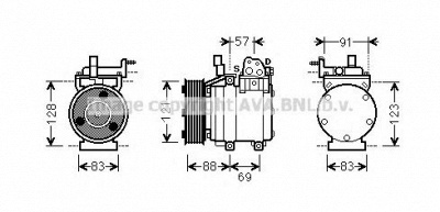 AVA QUALITY COOLING hyk258 -  Компрессор, кондиционер